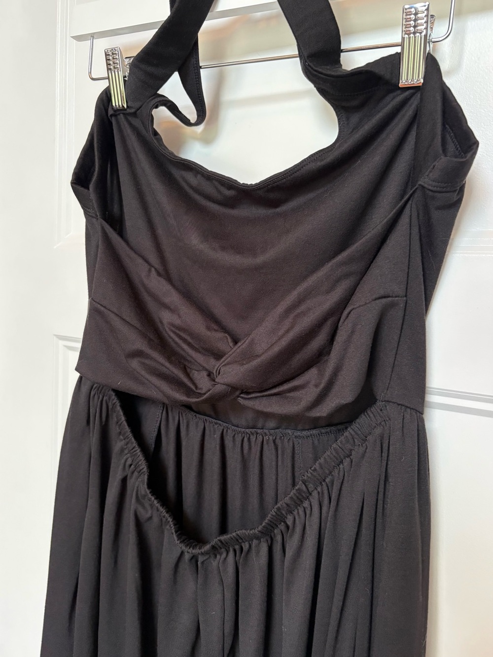 Halara Twisted Backless Split Flowy Maxi Resort Dress with Pockets sz Large - Picture 13 of 14